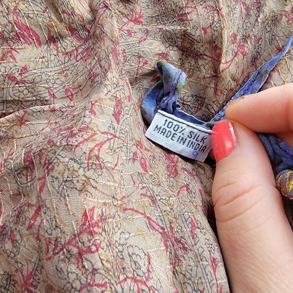 Reversible 100% Silk Wrap Around Pants - Picture 3 of 6